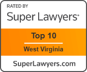 Rated Super Lawyers top 10 West Virginia badge